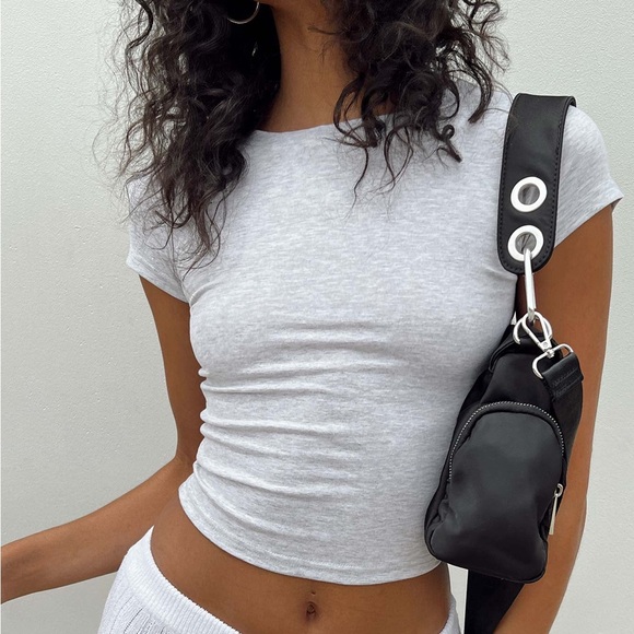 Princess Polly Grey Top Size US 2 - Picture 4 of 11